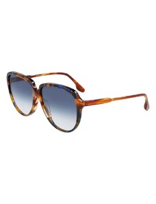 Victoria Beckham Damskie okulary przeciwsłoneczne w kolorze brązowo-niebieskim