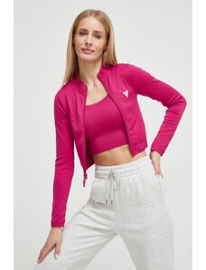 Guess bluza damska kolor różowy gładka V4RP01 Z3CC0