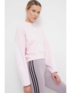 adidas bluza damska kolor różowy z aplikacją IS3881