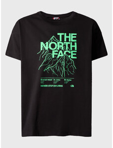 The North Face T-Shirt Mountain Line NF0A859A Czarny Regular Fit