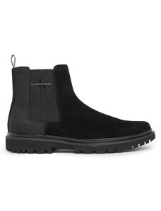 Sztyblety Calvin Klein Jeans Eva Mid Chelsea Boot Suede YM0YM00764 Black/Stormfront 00T