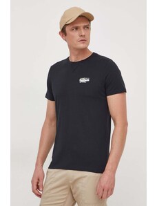 Pepe Jeans t-shirt bawełniany CHASE męski kolor czarny z nadrukiem