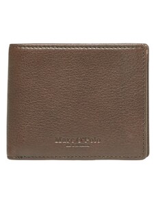 Marc O'Polo Skórzany portfel w kolorze brązowym - 10 x 8,5 x 1 cm