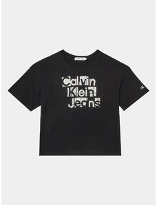 Calvin Klein Jeans T-Shirt Metallic IG0IG02340 Czarny Regular Fit
