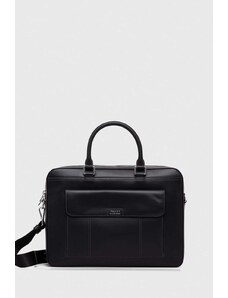 Tommy Hilfiger torba na laptopa skórzana kolor czarny AM0AM11818