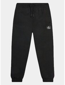 Calvin Klein Jeans Spodnie dresowe Mix Media IB0IB01934 Czarny Regular Fit