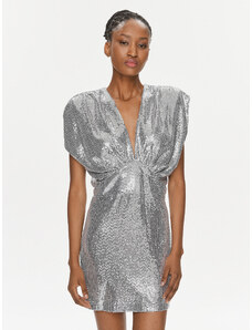 Rinascimento Sukienka koktajlowa CFC0116365003 Srebrny Regular Fit