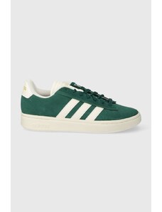 adidas sneakersy zamszowe GRAND COURT kolor zielony IE1451