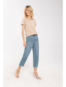 Volcano Spodnie jeansowe damskie, Mom Fit, D-TELLSY