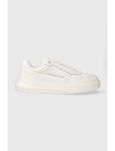 Calvin Klein Jeans sneakersy CHUNKY CUPSOLE LOW LTH IN SAT kolor biały YM0YM00873