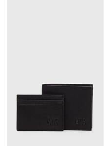 Armani Exchange portfel i etui na karty męski kolor czarny 958535 3F892
