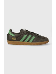 adidas Originals sneakersy skórzane Samba OG kolor zielony IG6175