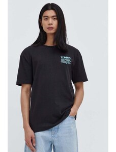 Tommy Jeans t-shirt bawełniany męski kolor czarny z nadrukiem DM0DM18284