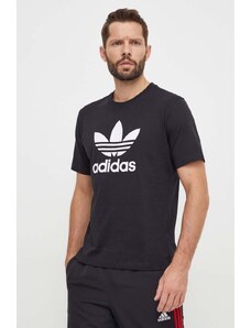 adidas Originals t-shirt bawełniany Trefoil męski kolor czarny z nadrukiem IU2364