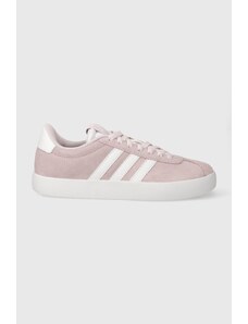 adidas sneakersy zamszowe COURT kolor różowy ID6281