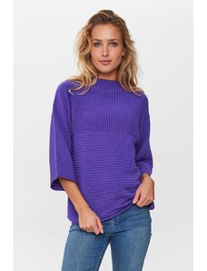 NÜMPH Sweter "Nuirmelin" w kolorze fioletowym