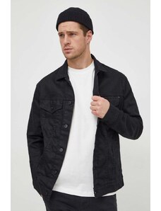 Pepe Jeans kurtka jeansowa męska kolor czarny przejściowa