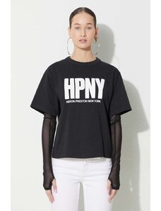 Heron Preston t-shirt bawełniany Reg Hpny Ss Tee damski kolor czarny HWAA032C99JER0041001