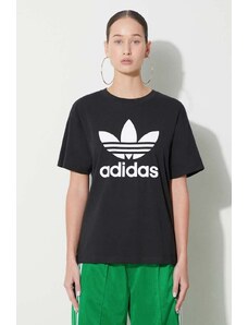 adidas Originals t-shirt Trefoil Tee damski kolor czarny IR9533
