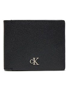 Duży Portfel Męski Calvin Klein Mono Hrdw Rfid Bifold W/Coin K50K511444 Black BEH