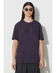 adidas Originals t-shirt bawełniany Fashion Graphic męski kolor fioletowy gładki IT7493