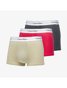 Bokserki Calvin Klein Modern Cotton Stretch Trunk 3-Pack Virtual Red/ Iron Gate/ Eucalyptus