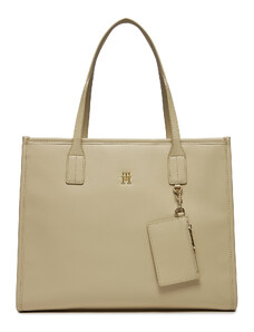 Torebka Tommy Hilfiger Th City Tote AW0AW15690 White Clay AES