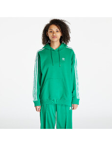 Damska bluza z kapturem adidas Originals 3-Stripes Oversized Hoodie Green
