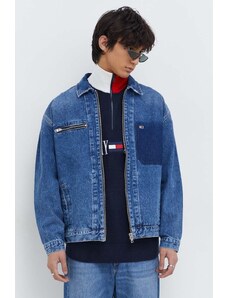 Tommy Jeans kurtka jeansowa bawełniana kolor granatowy przejściowa DM0DM18027