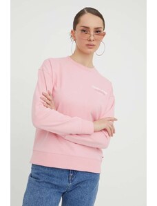 Tommy Jeans bluza damska kolor różowy z nadrukiem DW0DW17336