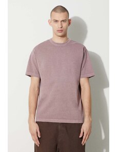 Carhartt WIP t-shirt bawełniany S/S Taos T-Shirt męski kolor różowy gładki I032847.1XFGD