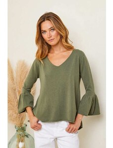 Plume Sweter "Fanie" w kolorze khaki