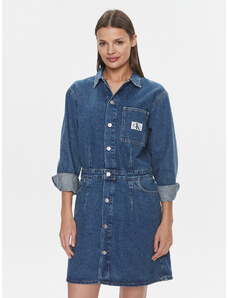 Calvin Klein Jeans Sukienka jeansowa Darted Denim Shirt Dress J20J222461 Granatowy Slim Fit