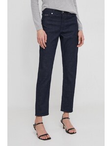 Calvin Klein jeansy damskie kolor granatowy