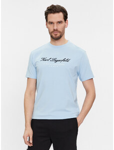 KARL LAGERFELD T-Shirt 755403 541221 Błękitny Regular Fit