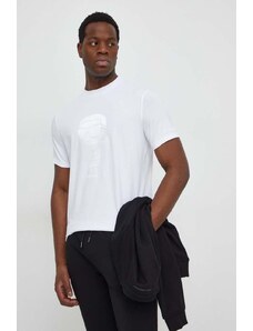 Karl Lagerfeld t-shirt męski kolor biały z aplikacją