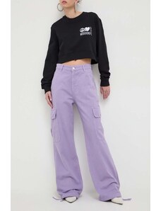 Moschino Jeans jeansy damskie kolor fioletowy
