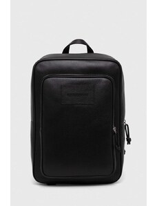 Emporio Armani plecak skórzany męski kolor czarny duży gładki Y4O437 Y068E