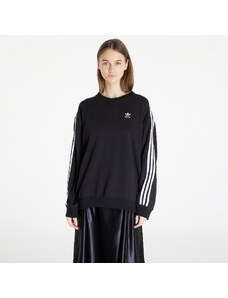 adidas Originals Damska bluza z kapturem adidas 3 Stripes Oversized Crew Sweatshirt Black