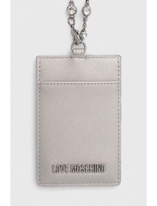 Love Moschino etui na karty kolor srebrny