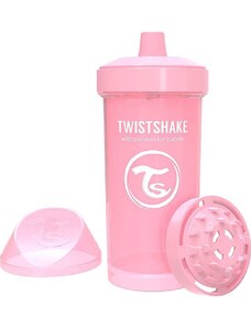 Twistshake Butelka w kolorze jasnoróżowym do nauki picia - 360 ml