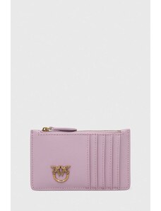 Pinko portfel skórzany kolor różowy 100251.A0GK