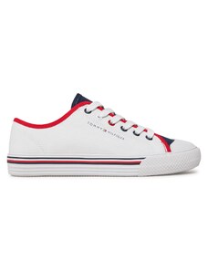 Tommy Hilfiger Trampki Low Cut Lace Up Sneaker T3X9-33325-0890 S Biały