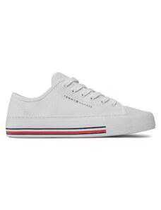 Tommy Hilfiger Trampki Low Cut Lace-Up Sneaker T3A9-33185-1687 S Biały