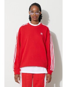 adidas Originals bluza 3-Stripes Crew OS damska kolor czerwony z aplikacją IN8487