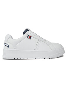 Tommy Hilfiger Sneakersy Logo Low Cut Lace-Up Sneaker T3X9-33360-1355 S Biały