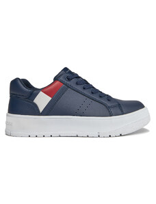 Tommy Hilfiger Sneakersy Flag Low Cut Lace-Up Sneaker T3X9-33356-1355 S Granatowy