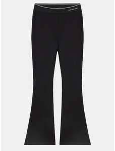 Calvin Klein Jeans Spodnie materiałowe Logo Tape IG0IG02292 Czarny Flare Fit