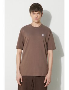 adidas Originals t-shirt bawełniany Essential Tee męski kolor brązowy z aplikacją IR9688