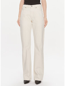 Calvin Klein Jeansy Mid Rise Relax Bootcut Ecru K20K206308 Biały Slim Fit